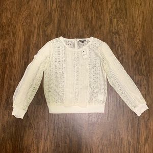 Express ruffle lace  long sleeve blouse